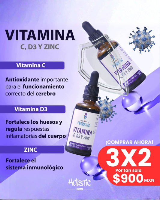 3x2 Vitaminas C+D3+ZINC
