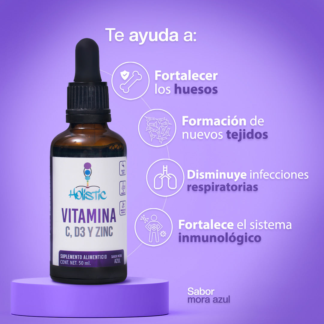 Vitamina C,D3 y Zinc