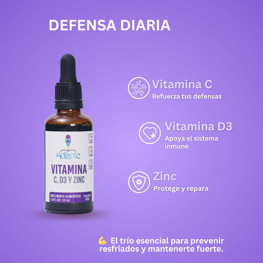 Vitamina C,D3 y Zinc